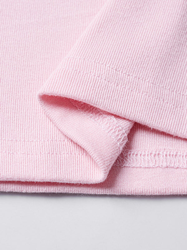 Women's Y2K Slim Fit U-Neck Contrast Short Sleeve Top - Retro Style