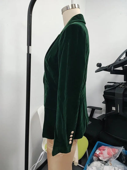 Women's Velvet Suit Jacket - Slim Fit - Multiple Colors - Four Season