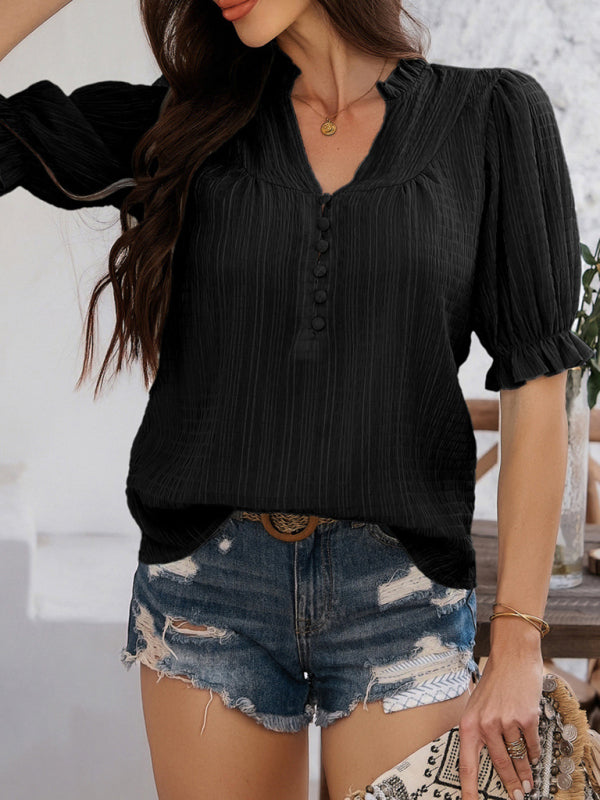 Women's flared half sleeve top