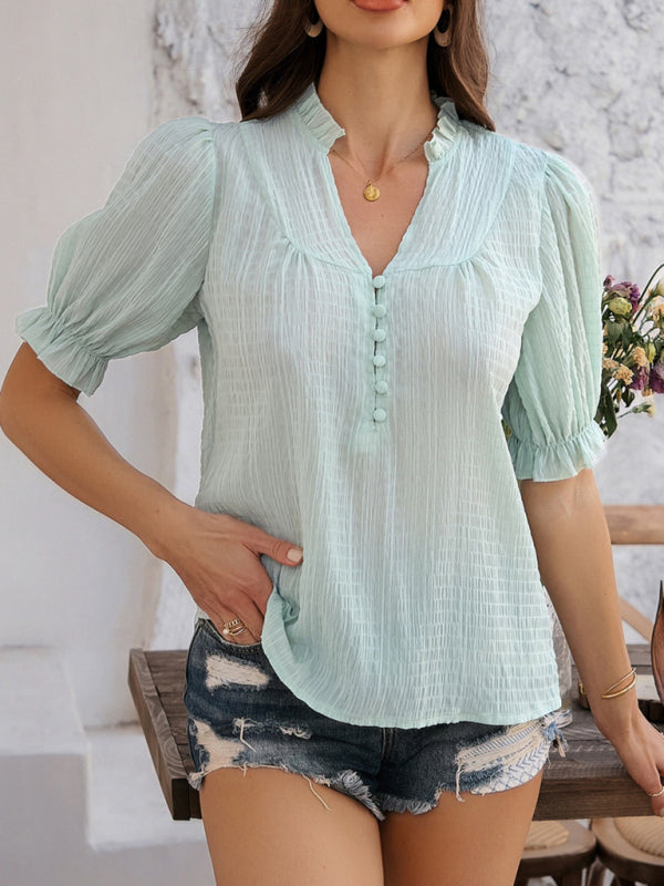 Women's flared half sleeve top