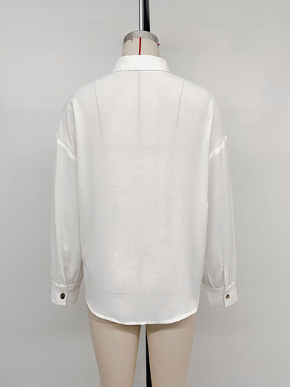 Sequined long-sleeved women's fashionable shirt