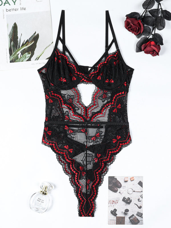 Sexy bodysuit with bow tie at the back