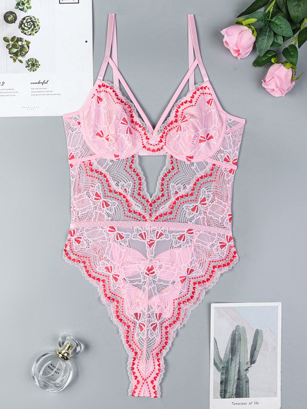 Sexy bodysuit with bow tie at the back