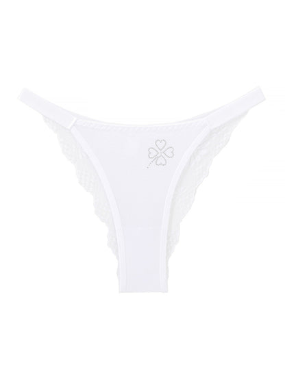 Sexy four-leaf clover thin and smooth skin-friendly low-waist half-hip briefs