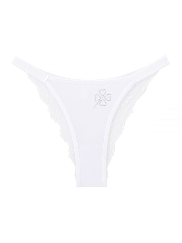 Sexy four-leaf clover thin and smooth skin-friendly low-waist half-hip briefs