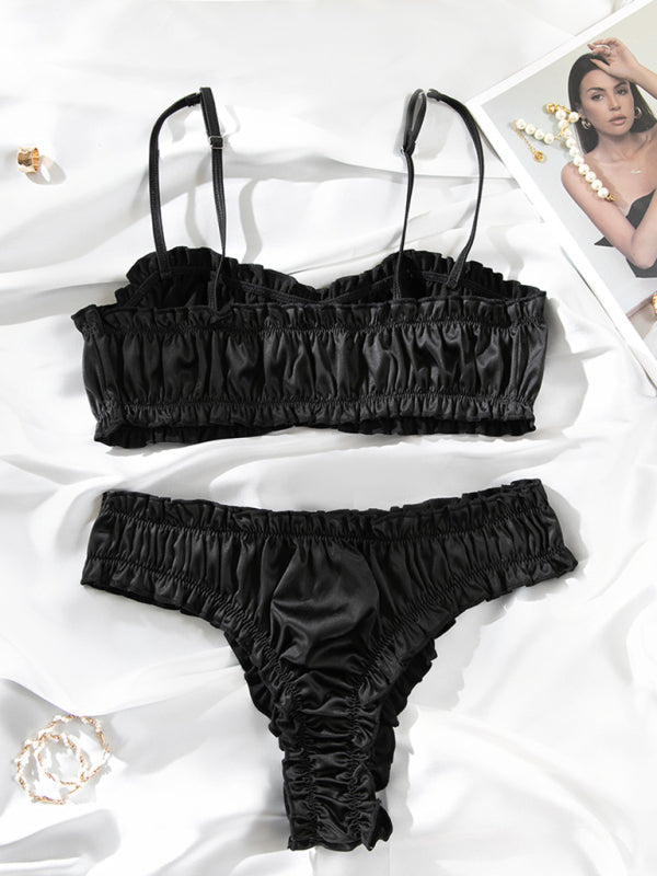 Sexy lingerie set, stretch satin, multi-colored, comfortable home wear