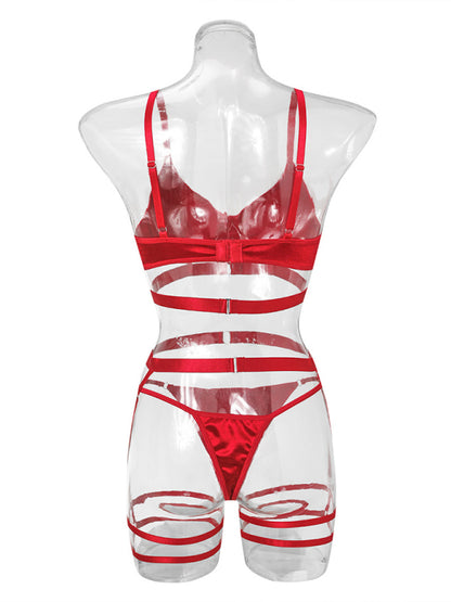 Christmas pure sexy lingerie four-piece set splicing sexy sexy set