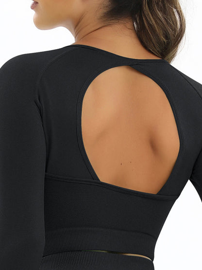 Women's Seamless Athletic Set - Long Sleeve Top & Leggings