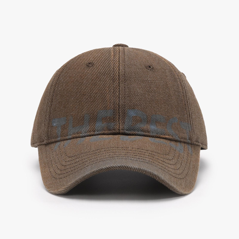Graffiti letters fashion all-match cap outdoor curved brim soft top baseball cap Coffee FREESIZE