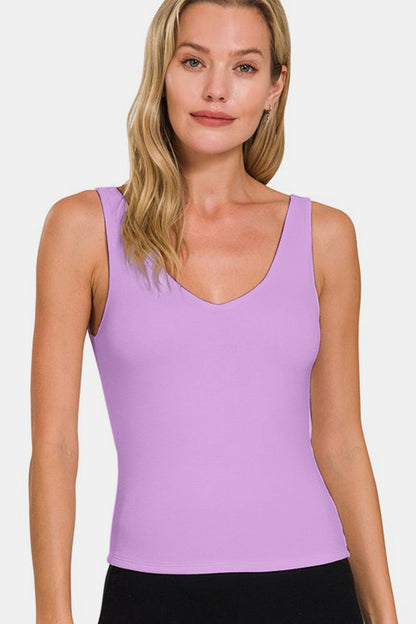 Formfitting V - Neck Tank Top